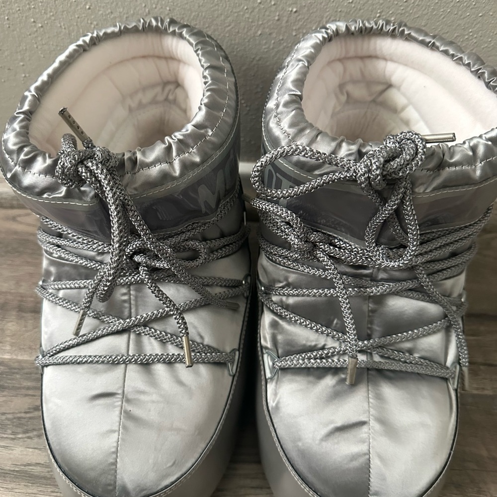 Moon boot- Icon Glance Silver low snow boots